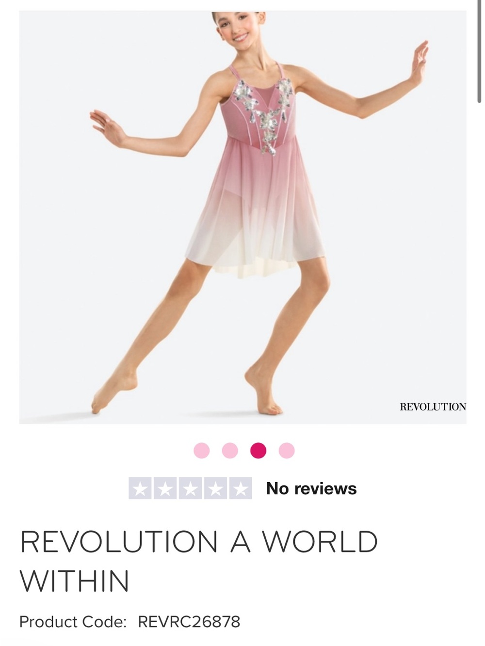 Revolution Pink to Cream Ombre Ballet dance costume